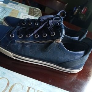 Louis Vuitton navy blue low tops